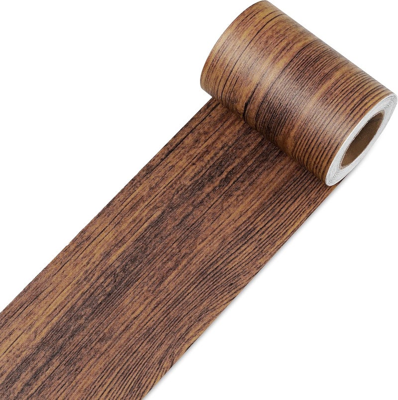 Decotalk 3"x236" Wood Border Wallpaper Peel and Stick Wood Grain Wallpaper Self Adhesive Wall Paper Removable Mirror Frame Border Wood Frame Mirror Vinyl for Bedroom Home Decor - Image 1